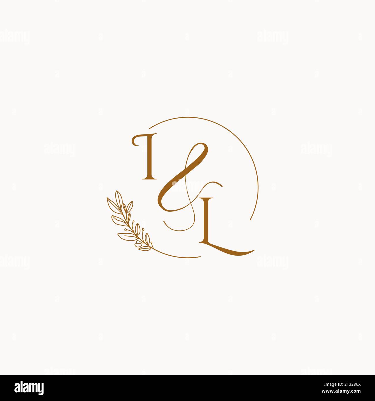 IL initial wedding monogram logo design ideas Stock Vector