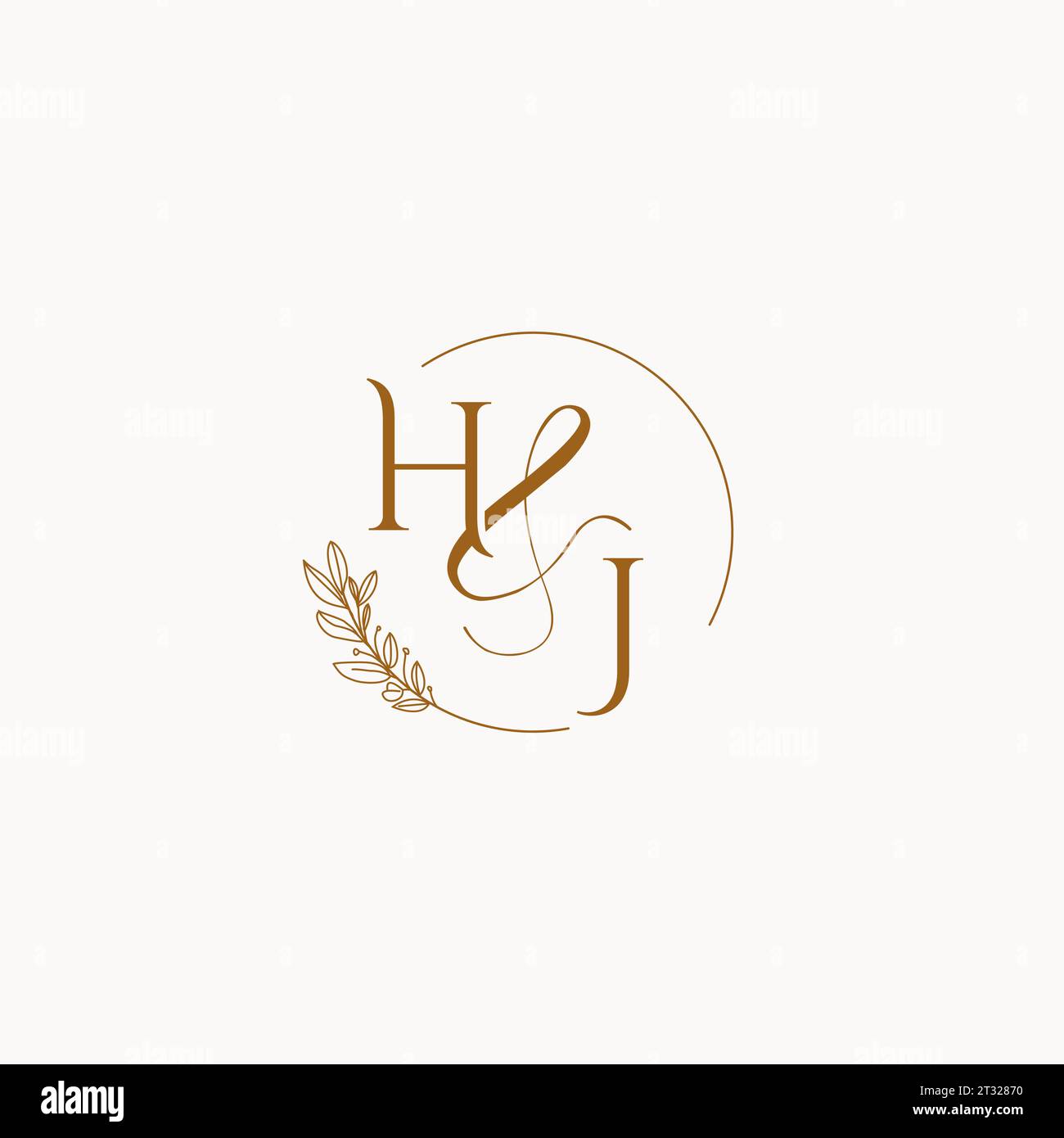 HJ initial wedding monogram logo design ideas Stock Vector Image & Art ...