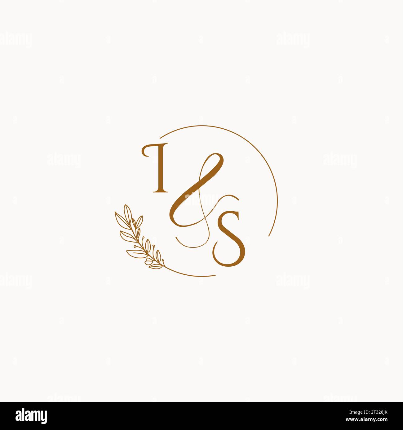 IS initial wedding monogram logo design ideas Stock Vector Image & Art ...