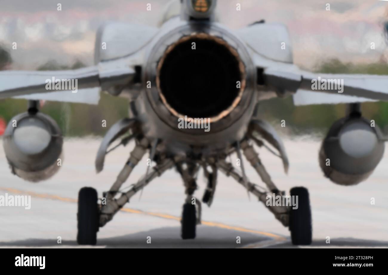 The exhaust of the fighter jet. Jet plane nozzle Stock Photo Alamy