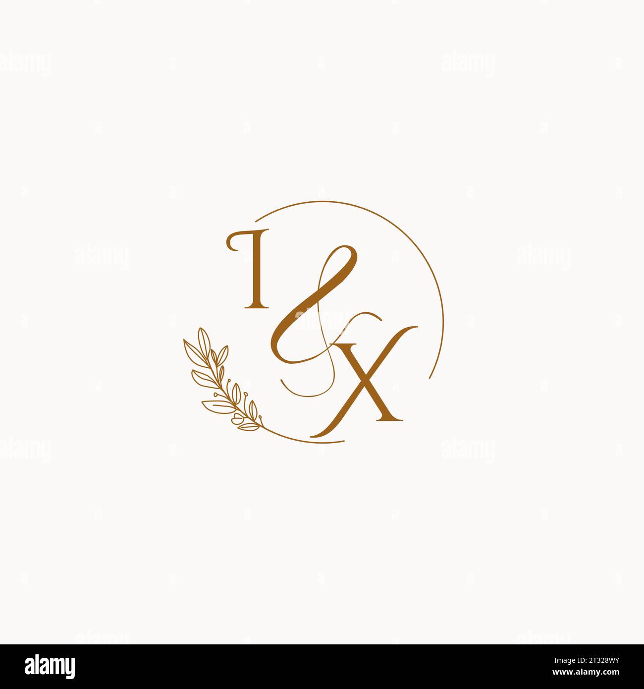 IX initial wedding monogram logo design ideas Stock Vector