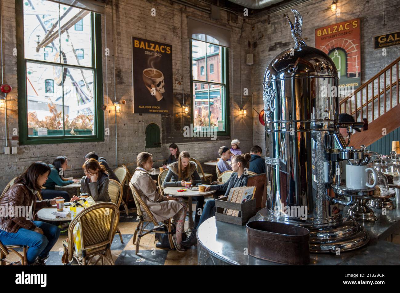 The historic Distillery District in Toronto is famous for its Victorian industrial architecture