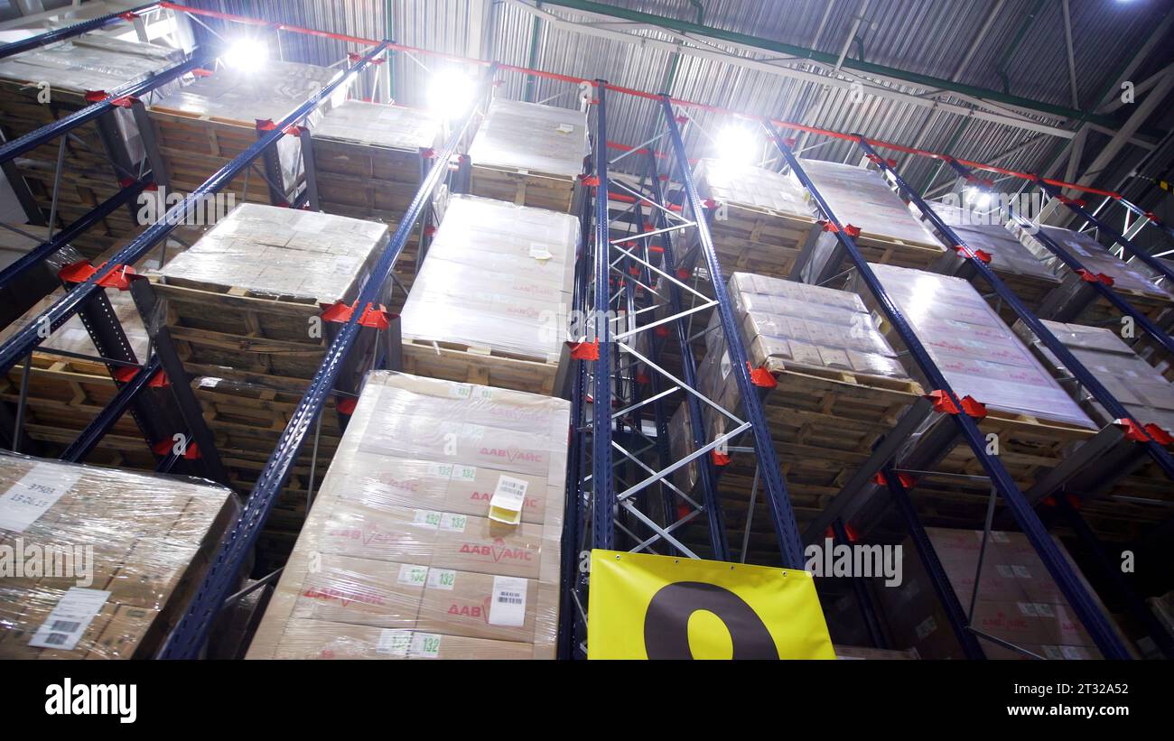 Large warehouse many racks interior hi-res stock photography and images ...