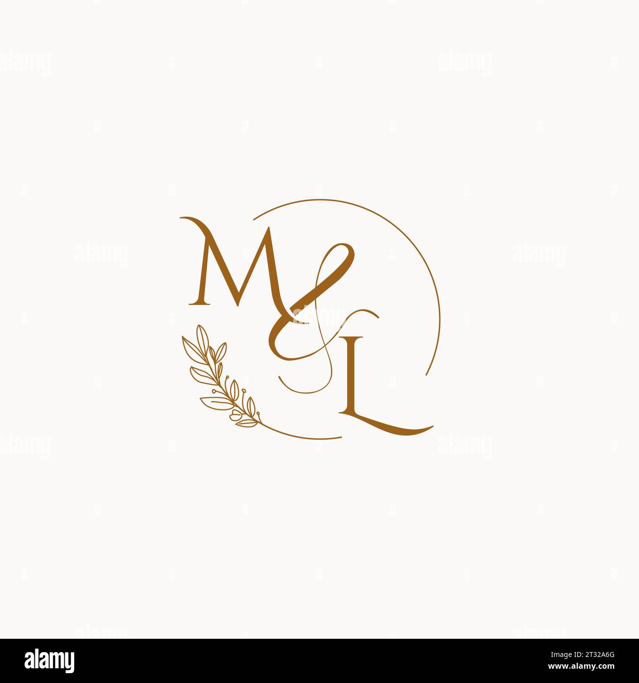 ML initial wedding monogram logo design ideas Stock Vector Image & Art ...