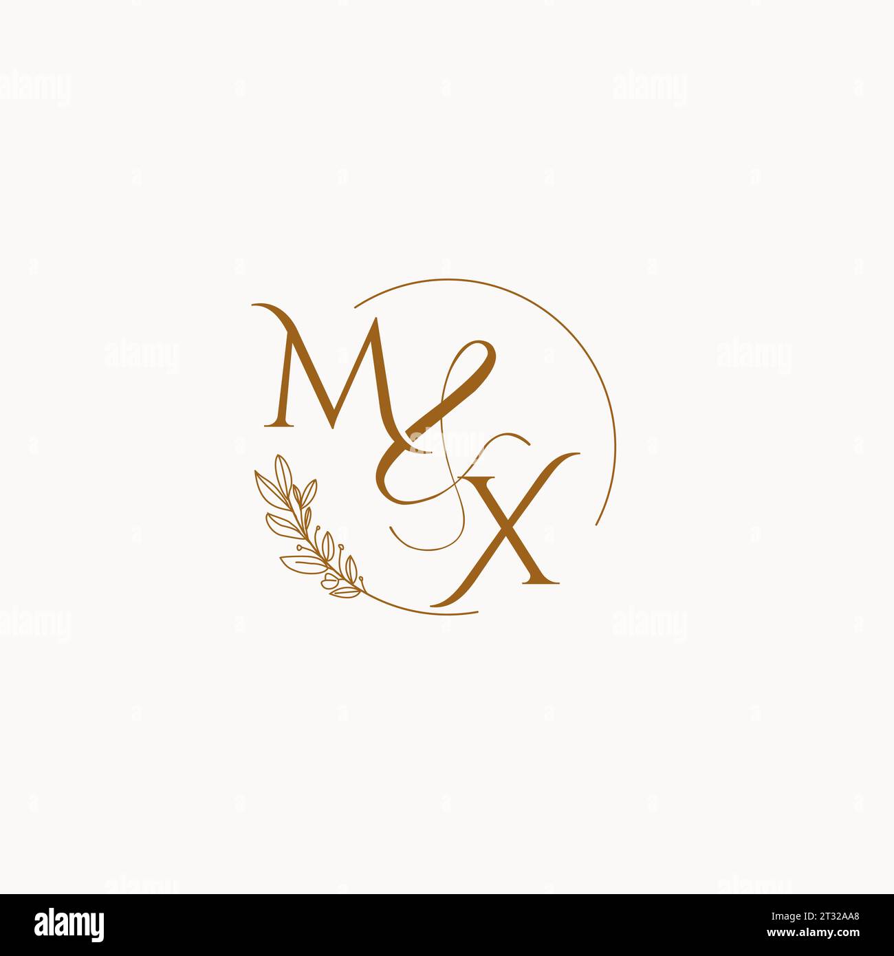 MX initial wedding monogram logo design ideas Stock Vector