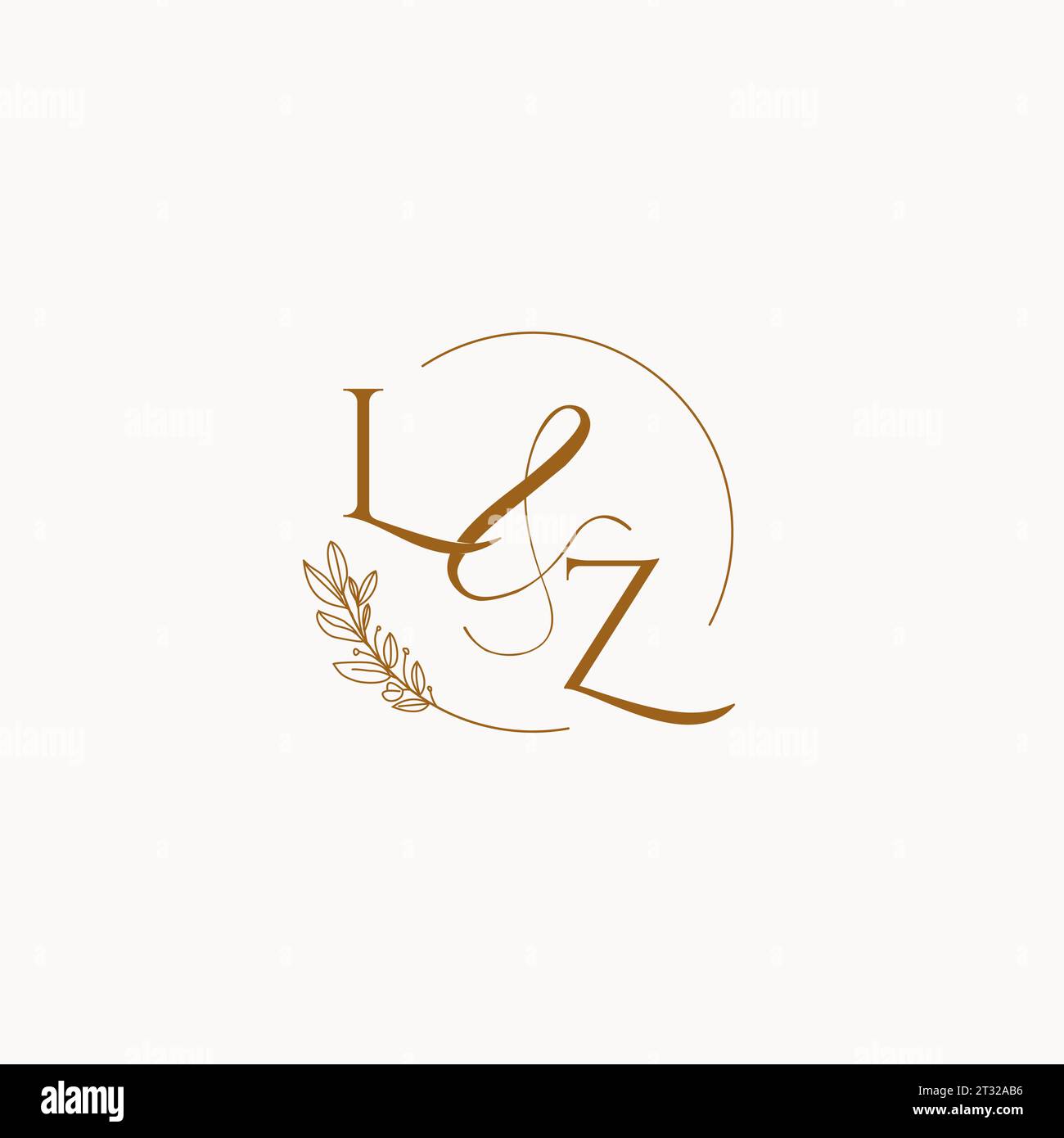 LZ initial wedding monogram logo design ideas Stock Vector Image & Art ...