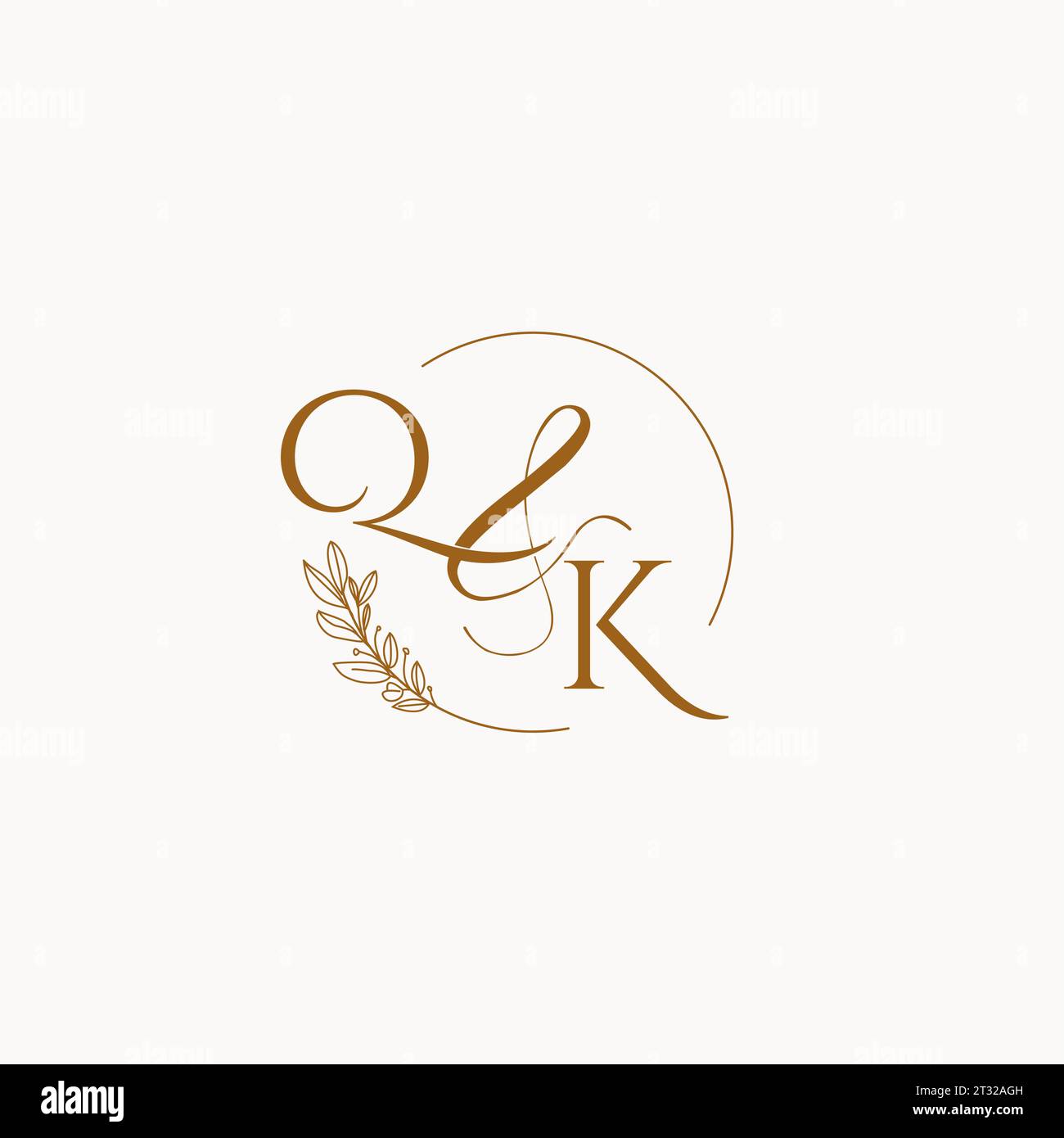 QK initial wedding monogram logo design ideas Stock Vector Image & Art ...
