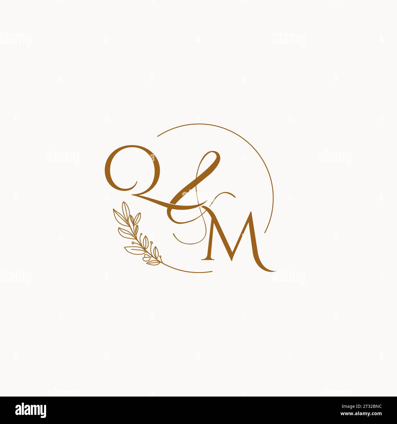 QM initial wedding monogram logo design ideas Stock Vector Image & Art ...