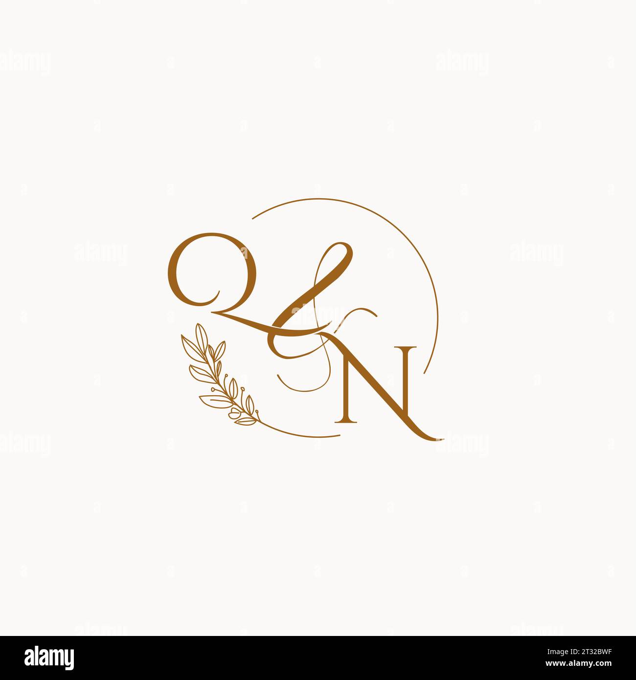 QN initial wedding monogram logo design ideas Stock Vector Image & Art ...