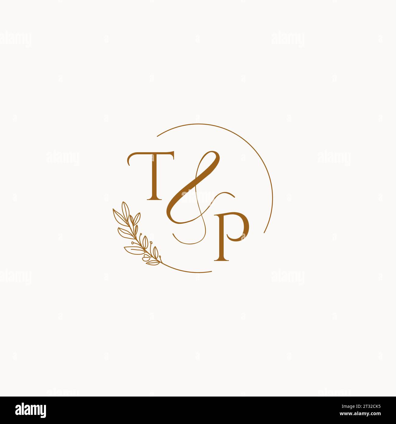TP initial wedding monogram logo design ideas Stock Vector