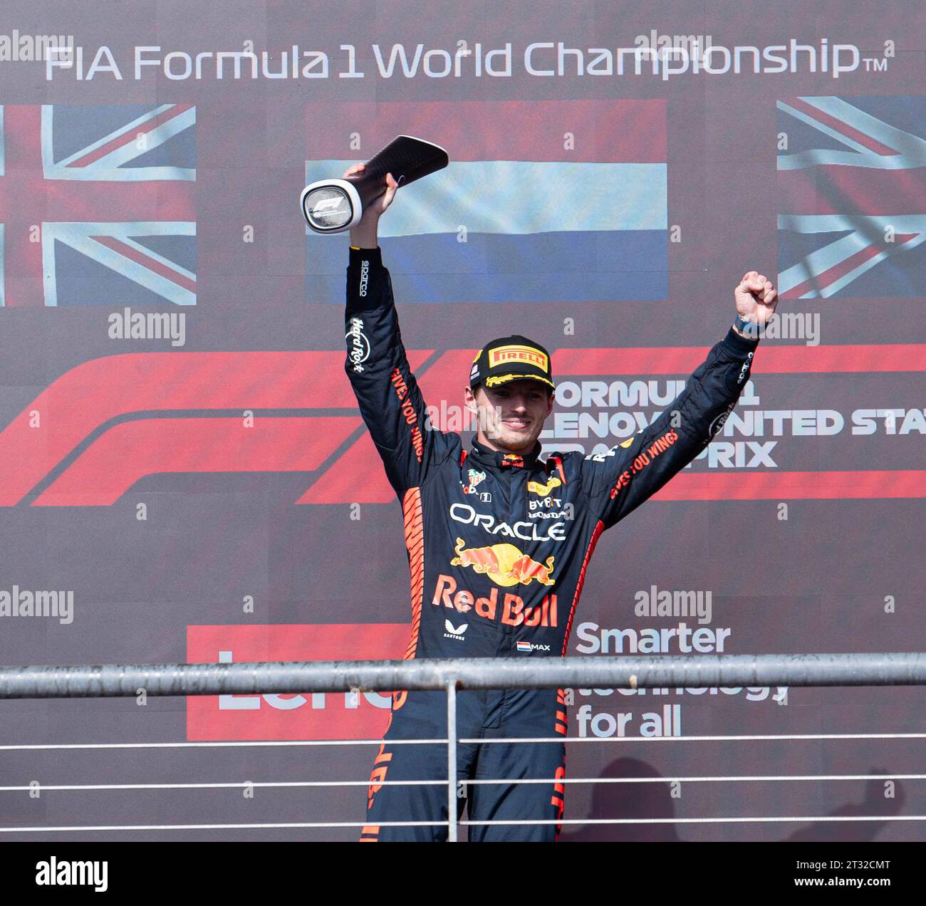 Austin, Texas, USA. 22nd Oct, 2023. 1 Oracle Red Bull Racing MAX VERSTAPPEN wins the Race at COTA (Credit Image: © Hoss McBain/ZUMA Press Wire) EDITORIAL USAGE ONLY! Not for Commercial USAGE! Stock Photo