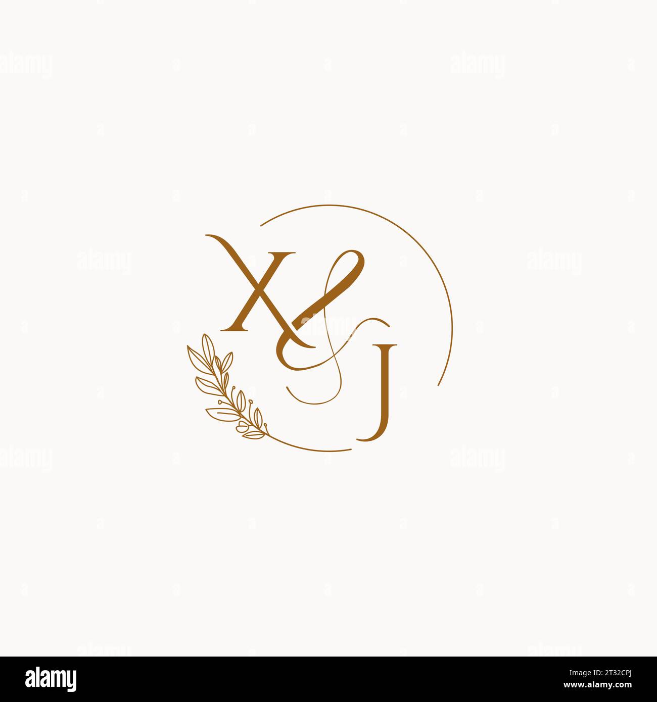 XJ initial wedding monogram logo design ideas Stock Vector