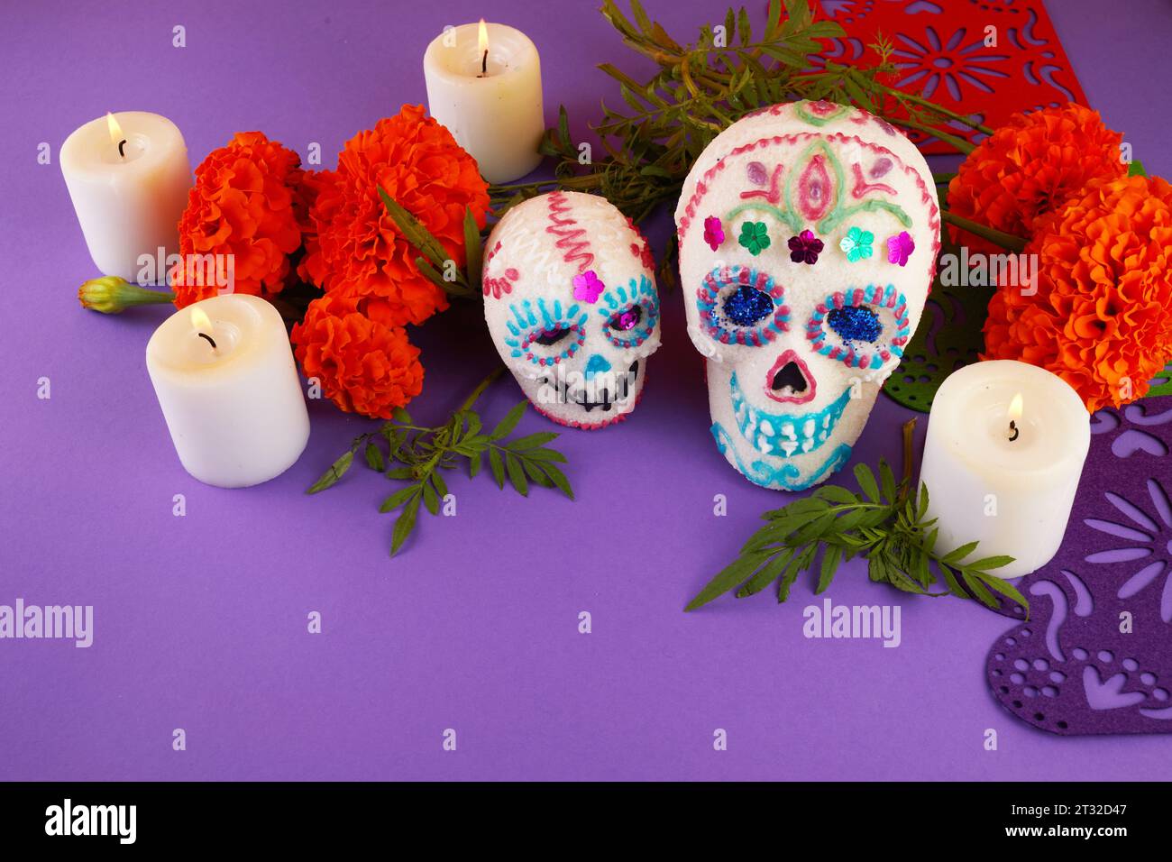 Day of the dead. Dia De Los Muertos celebration background. Sugar Skull ...