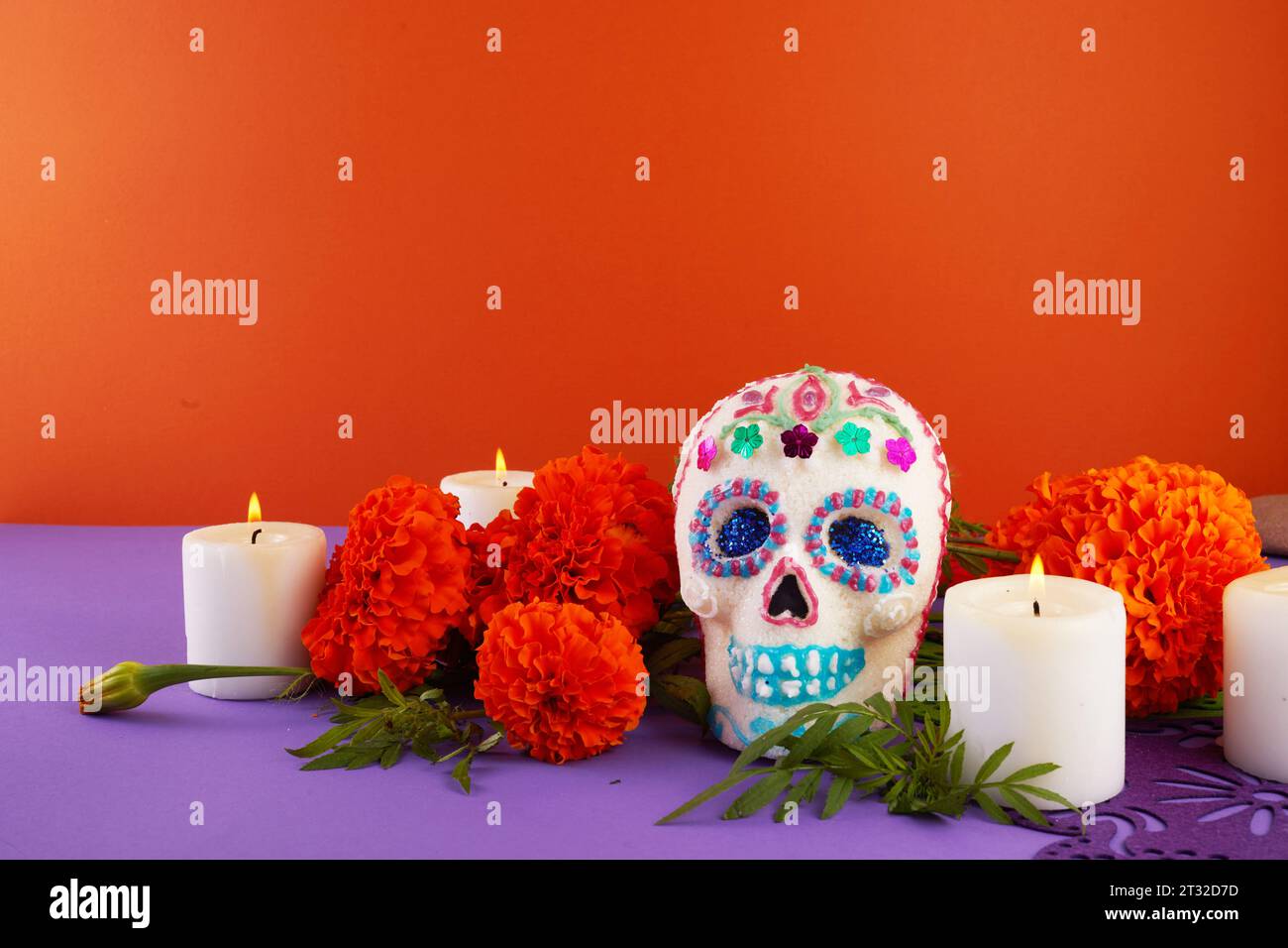 Day of the dead. Dia De Los Muertos celebration background. Sugar Skull ...