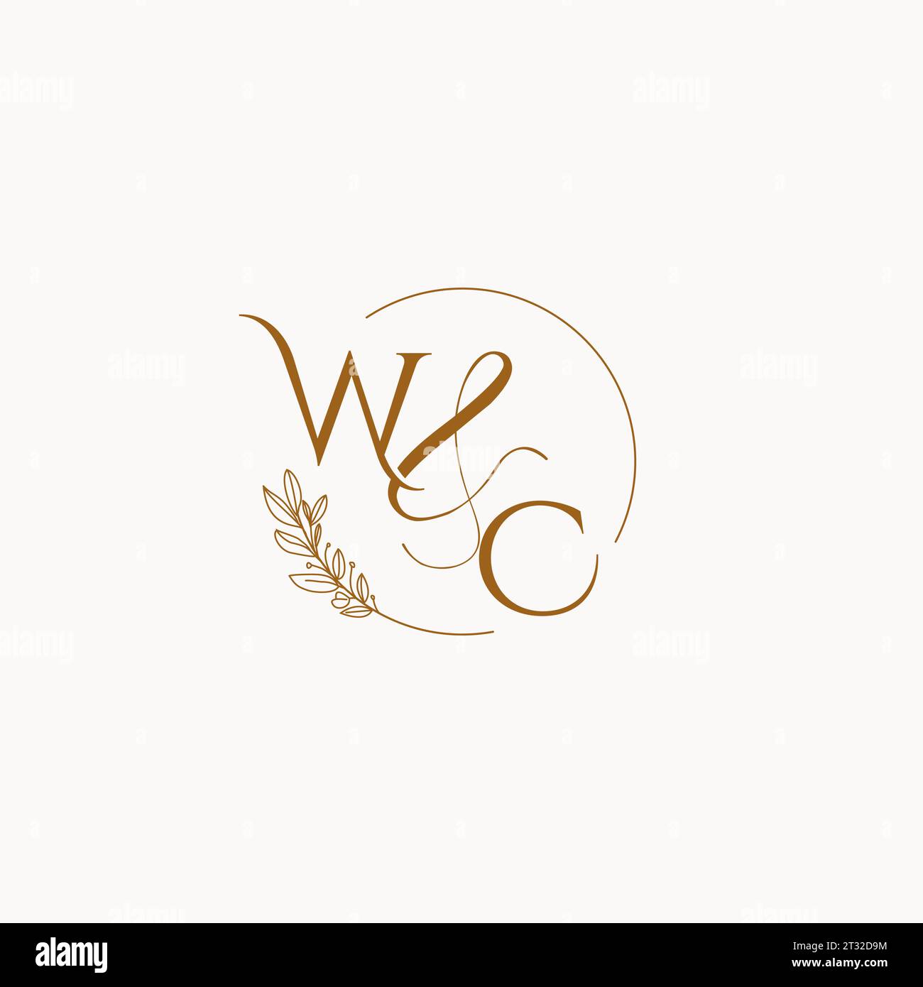 WC initial wedding monogram logo design ideas Stock Vector Image & Art ...