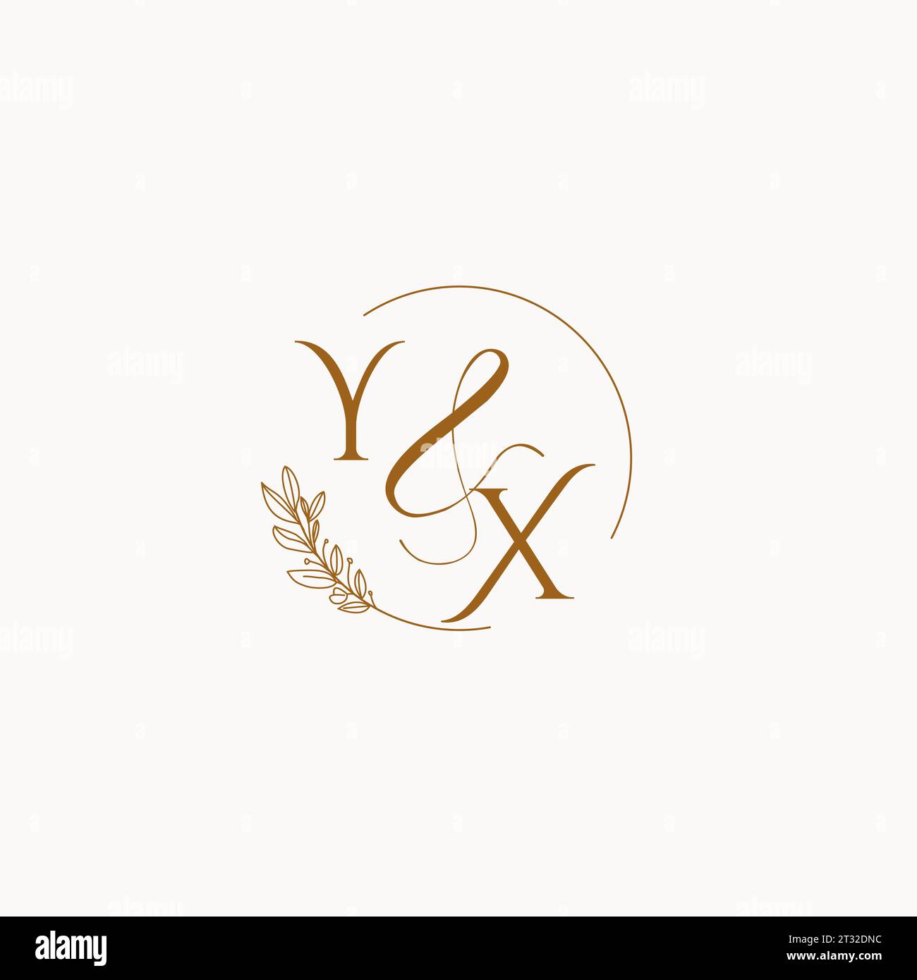 YX initial wedding monogram logo design ideas Stock Vector