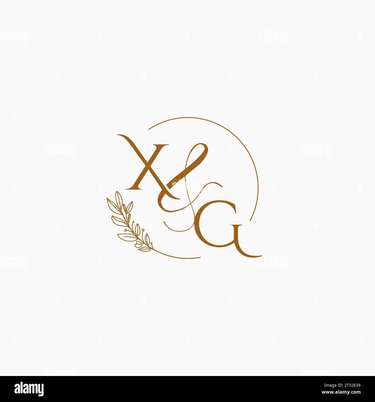 XG initial wedding monogram logo design ideas Stock Vector