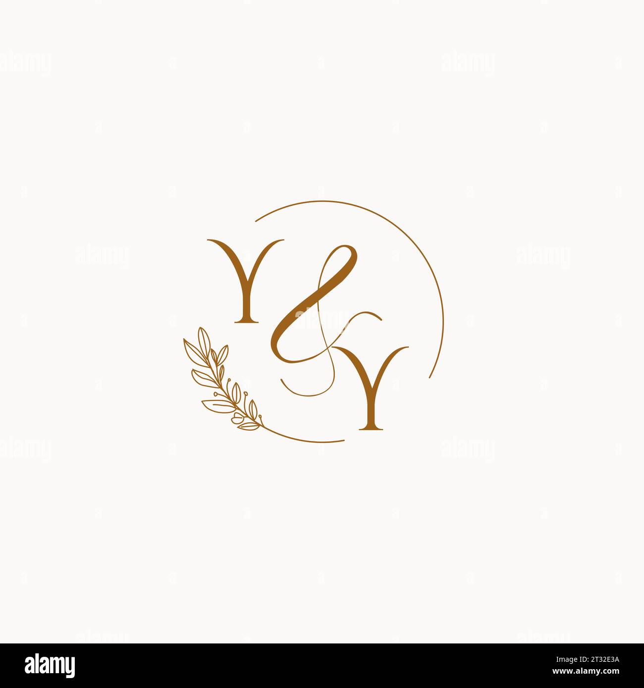YY initial wedding monogram logo design ideas Stock Vector