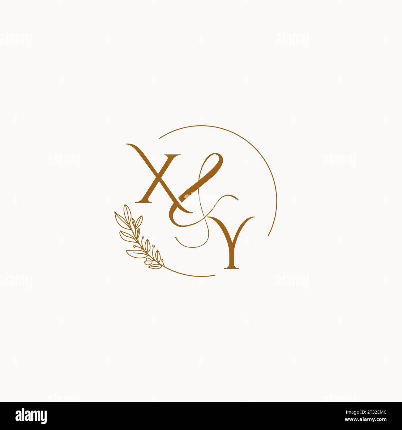 XY initial wedding monogram logo design ideas Stock Vector