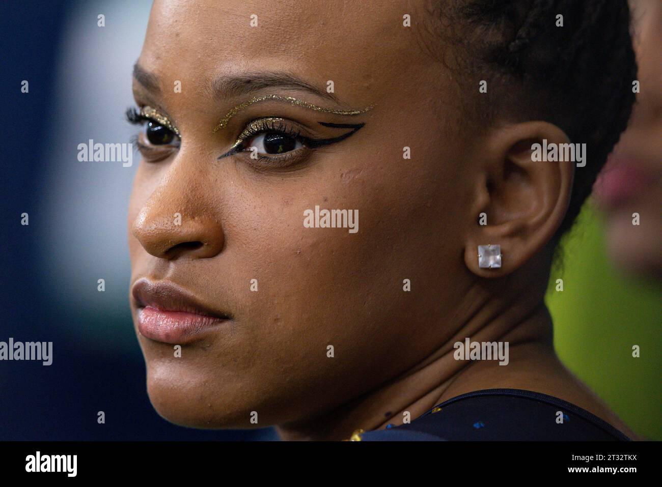 Santiago, Chile. 22nd Oct, 2023. Brazilian gymnast Rebeca Andrade