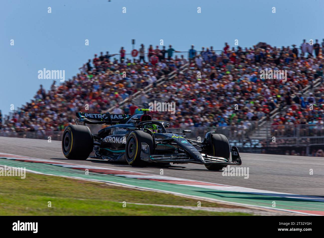 Lewis Hamilton (GBR) Mercedes W14 E Performance during Sunday Race of