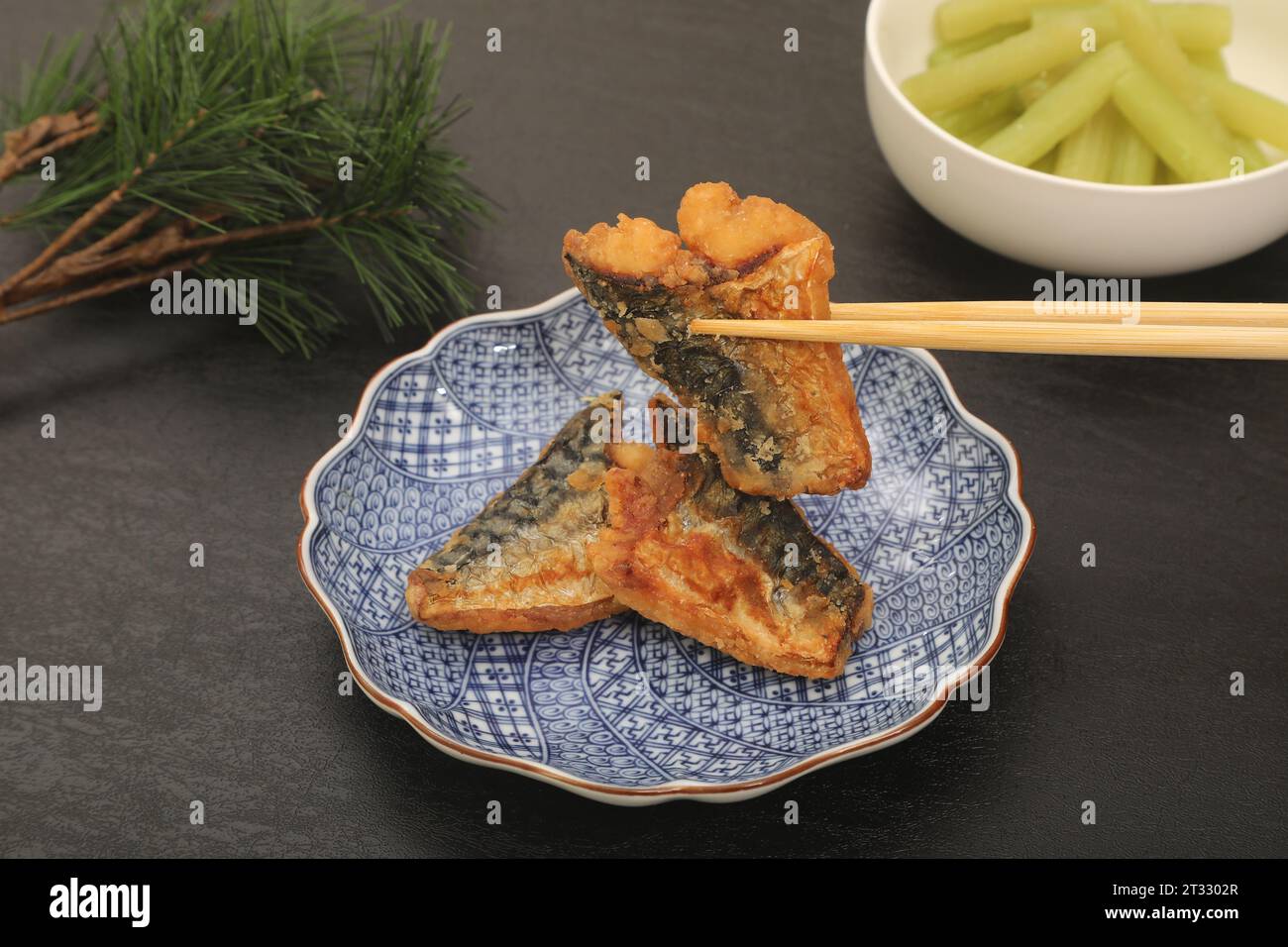 Japanese Style Seasoned and Deepfried Mackerel Stock Photo Alamy