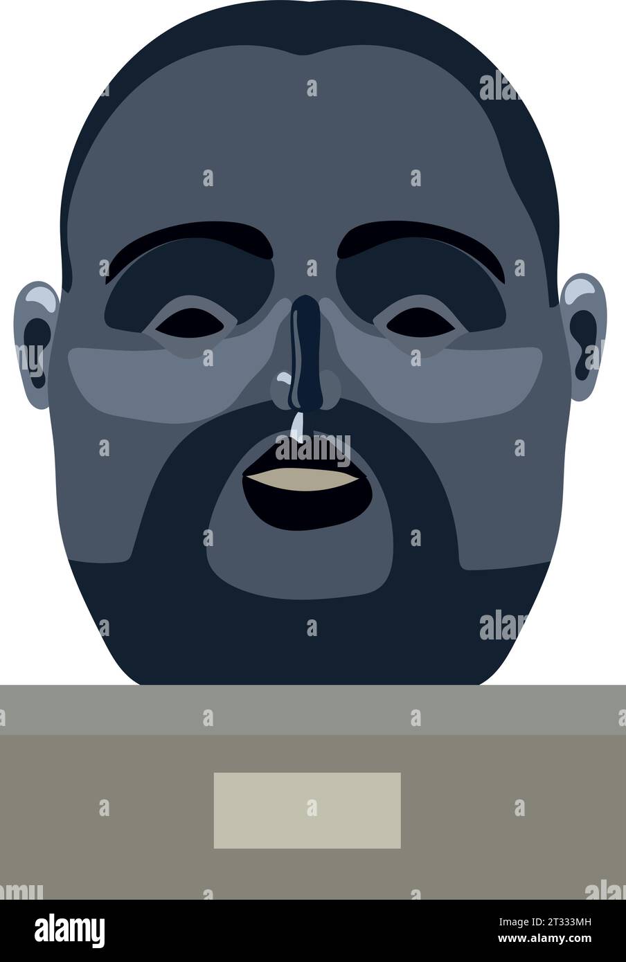 botero head statue vector isolated Stock Vector Image & Art - Alamy