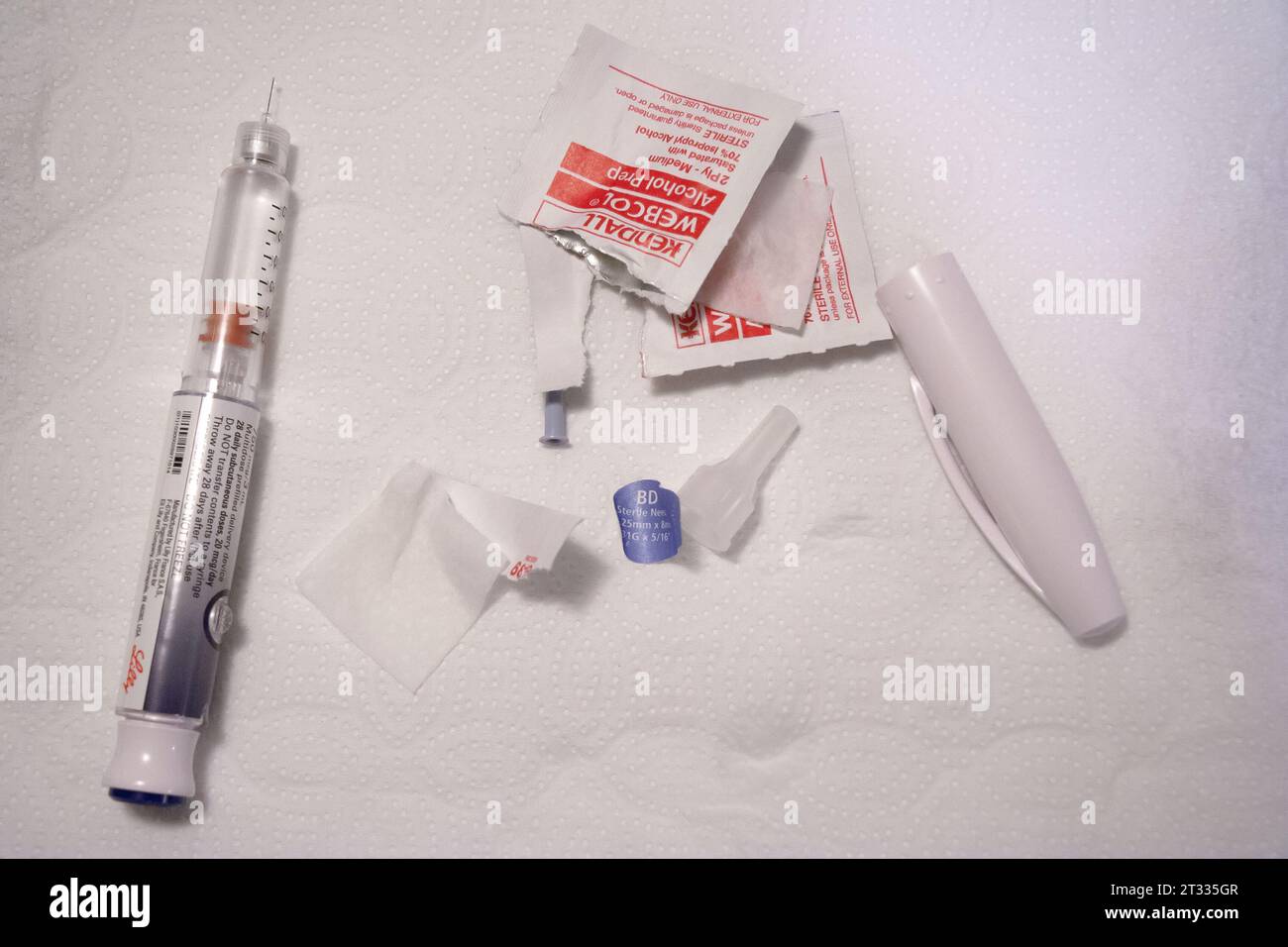 Syringe kit for patient self injections of Forteo for osteoporosis