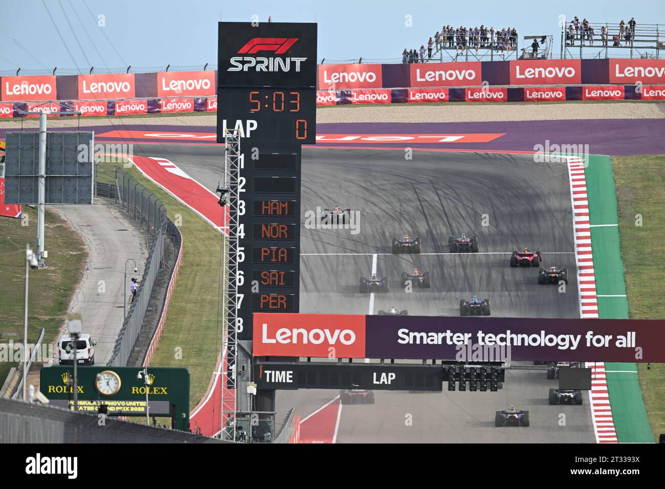 AUSTIN, TEXAS, USA on 21. OCTOBER 2023; Start of the SPRINT race on