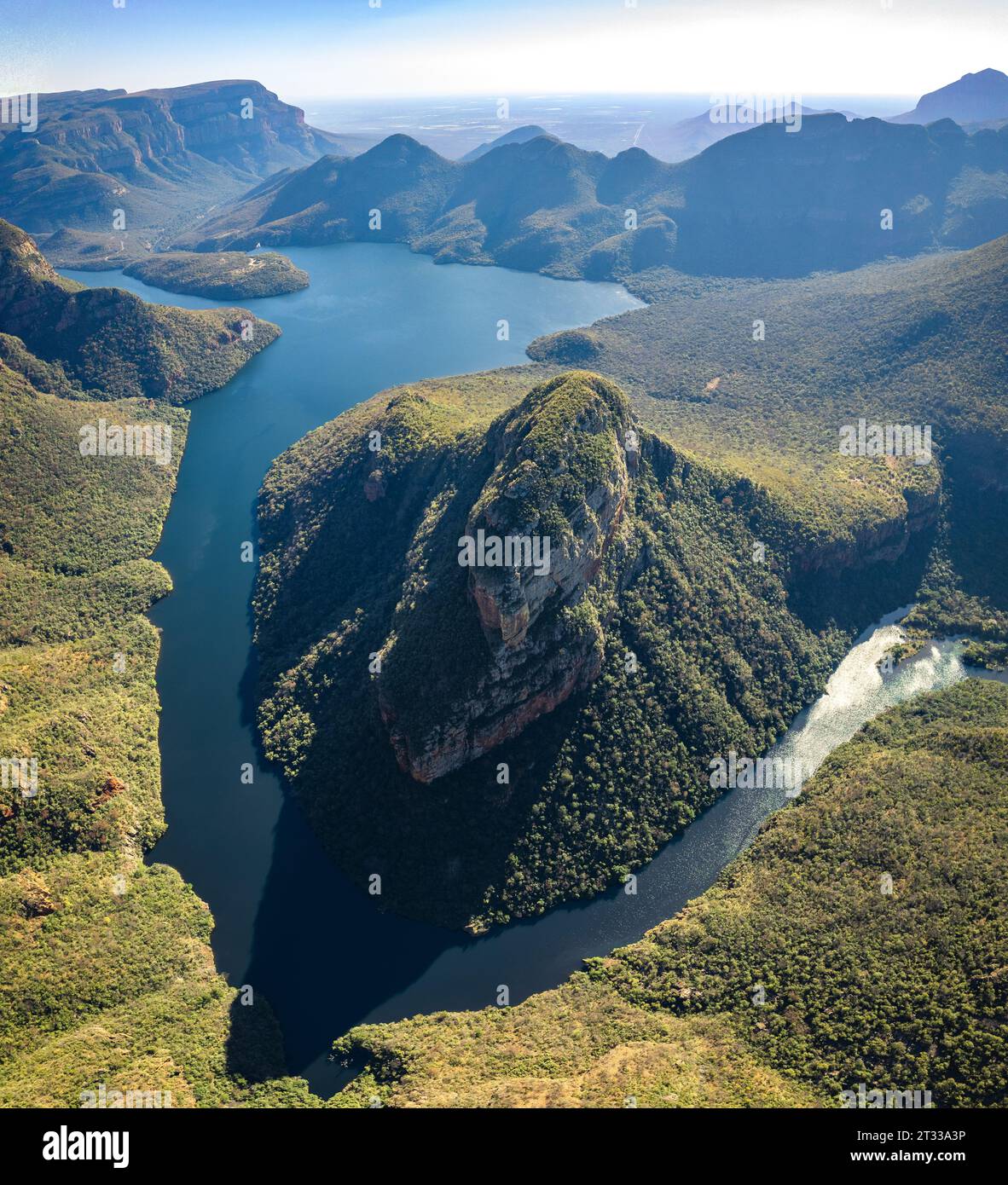 Three Rondeves Aerial views of Blyde River Canyon and the three Rondavels in Graskop ...