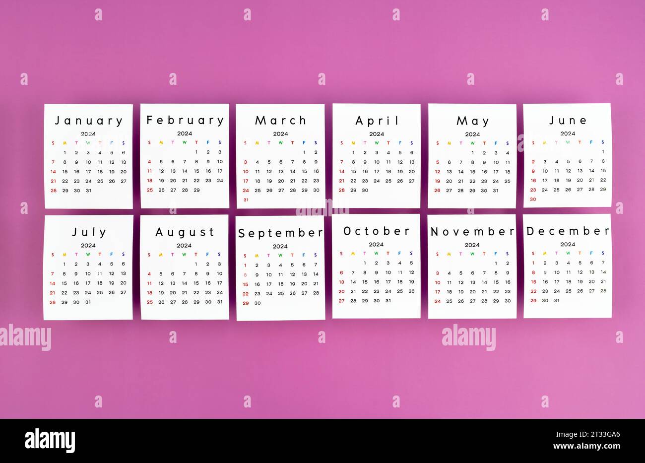 Months 1 to 12 JanuaryDecember 2025 calendar page on purple color