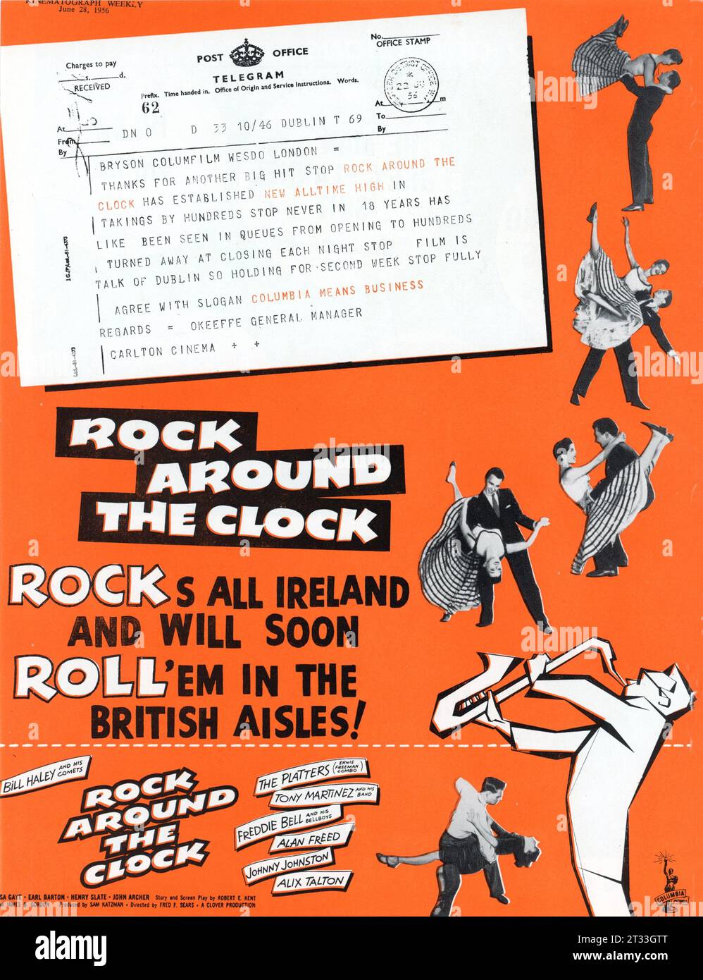 BILL HALEY and HIS COMETS in ROCK AROUND THE CLOCK 1956 director FRED F