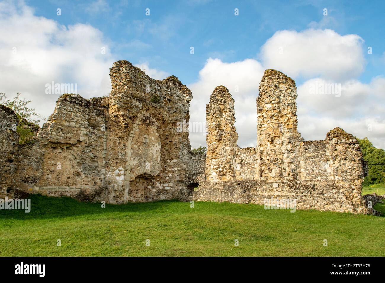 Ruins of Waverley Abbey, Farnham, Surrey, England Stock Photo