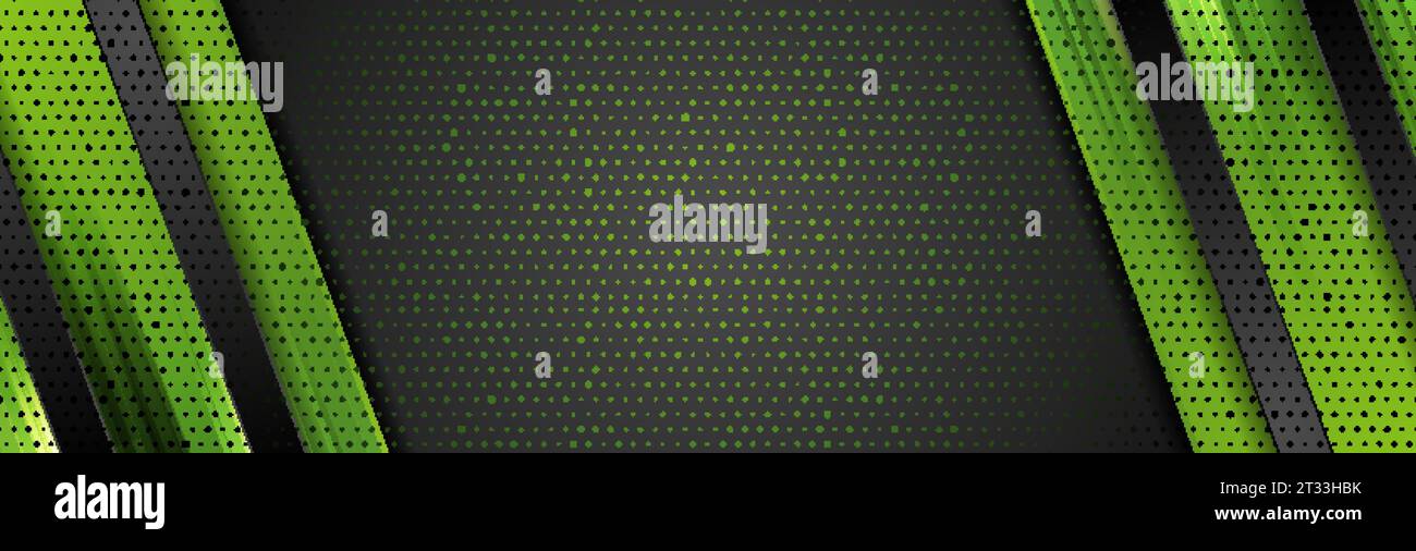 Black and green abstract corporate geometric background. Vector banner ...