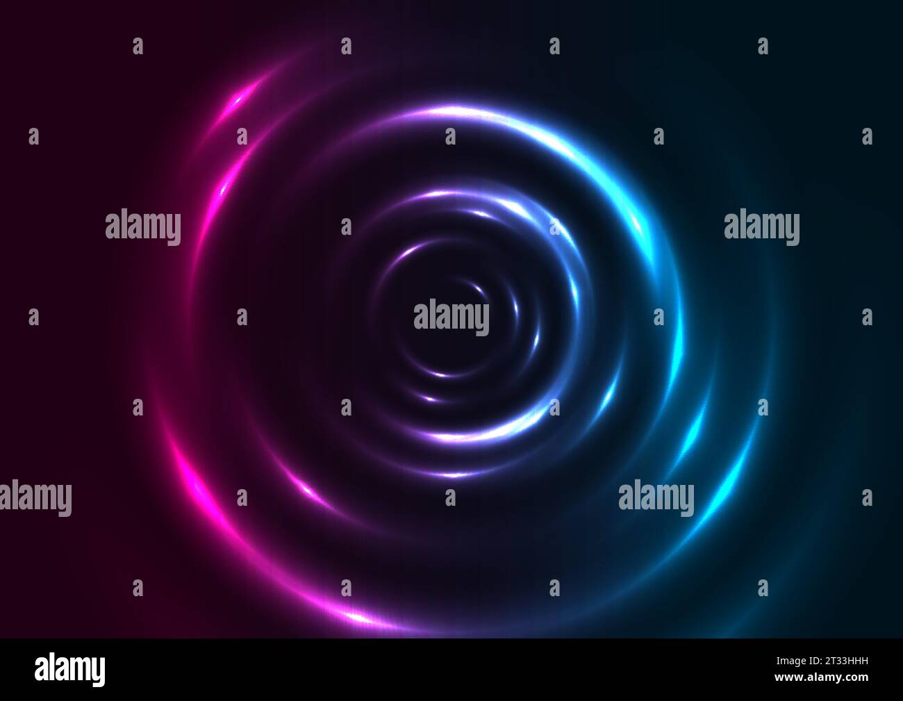 Blue and purple neon glowing smooth circles abstract background. Vector ...
