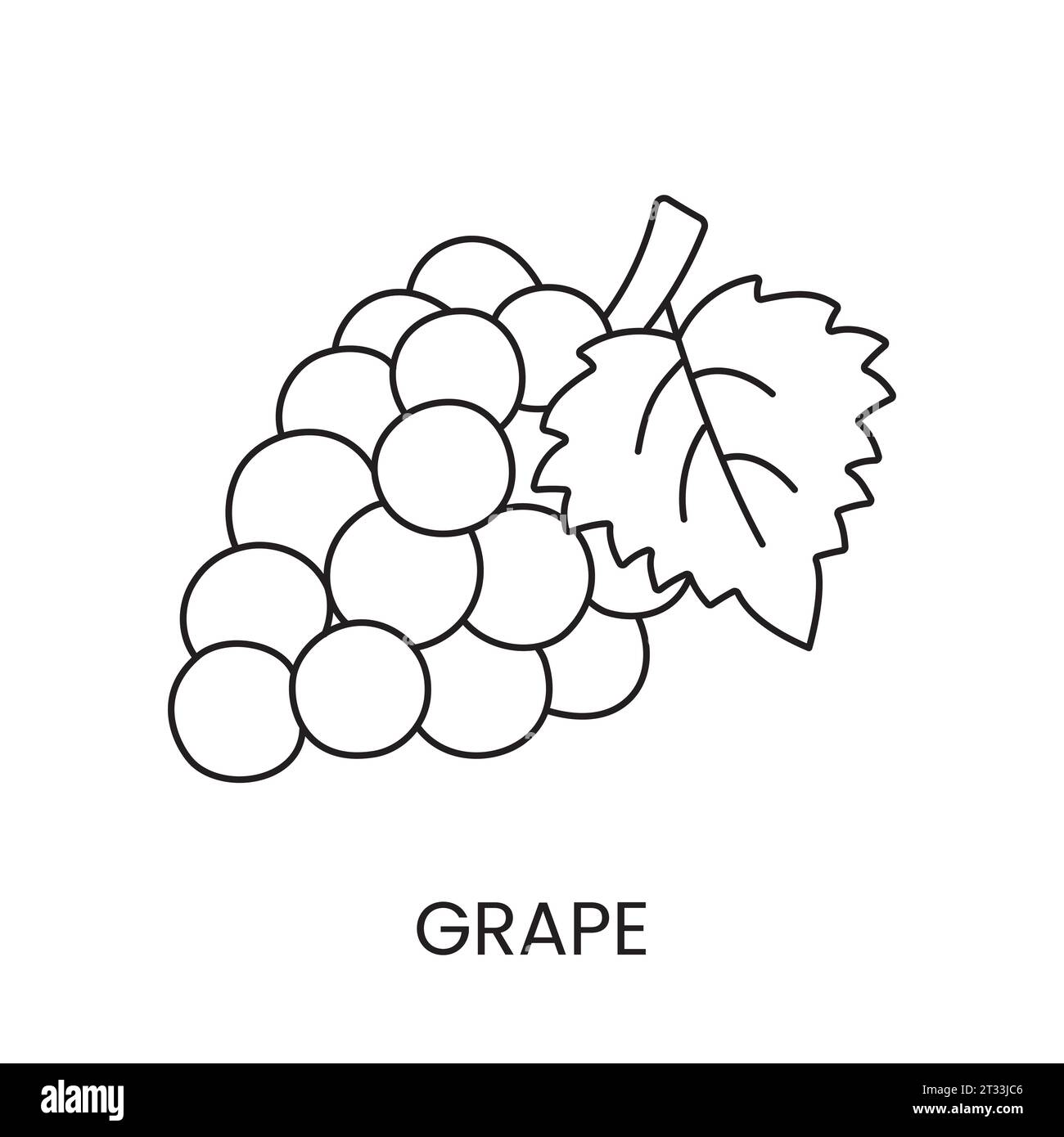 Grapes line icon in vector, berry illustration Stock Vector Image & Art ...