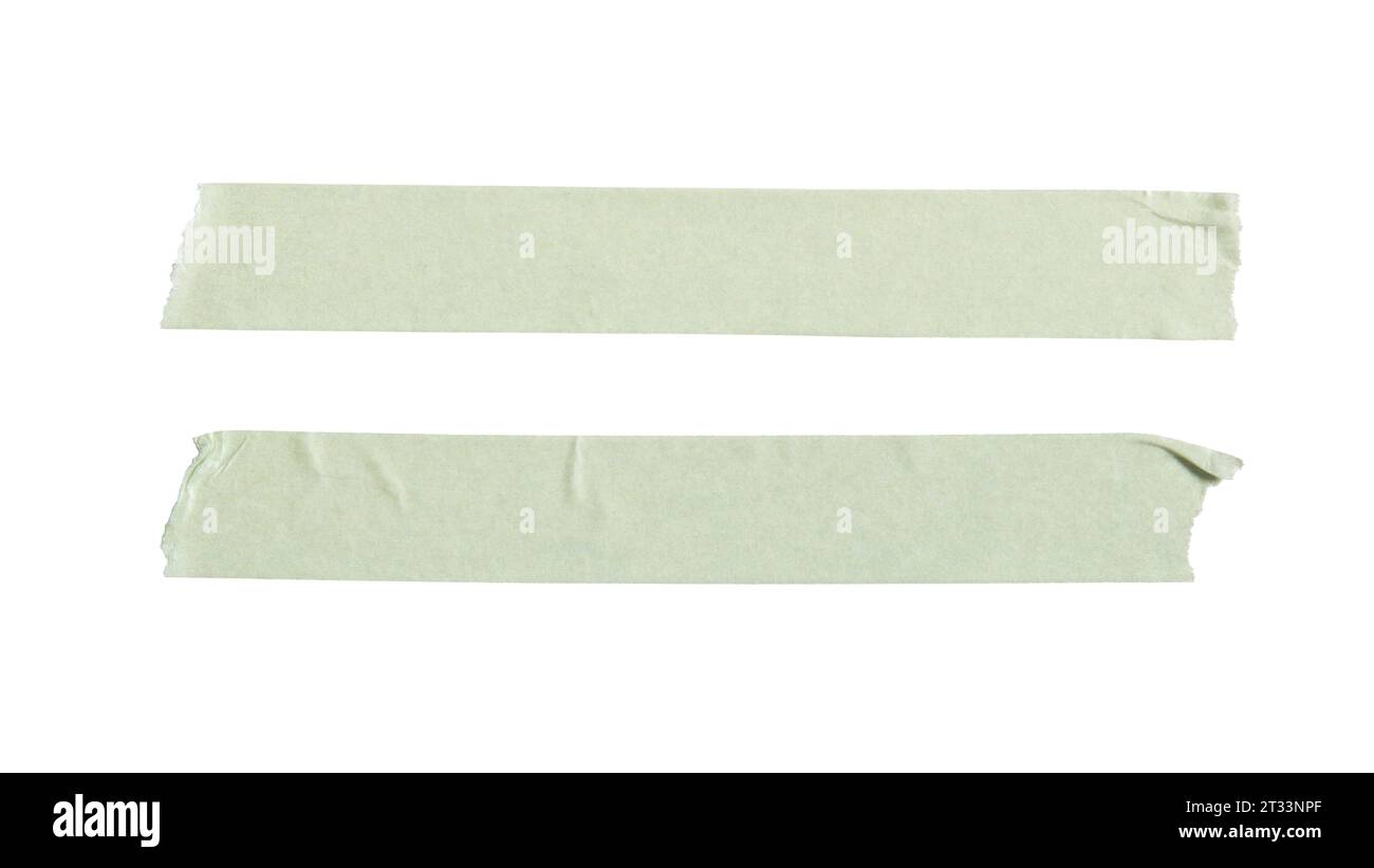 Long green paper masking tape on white background with clipping path Stock Photo Alamy