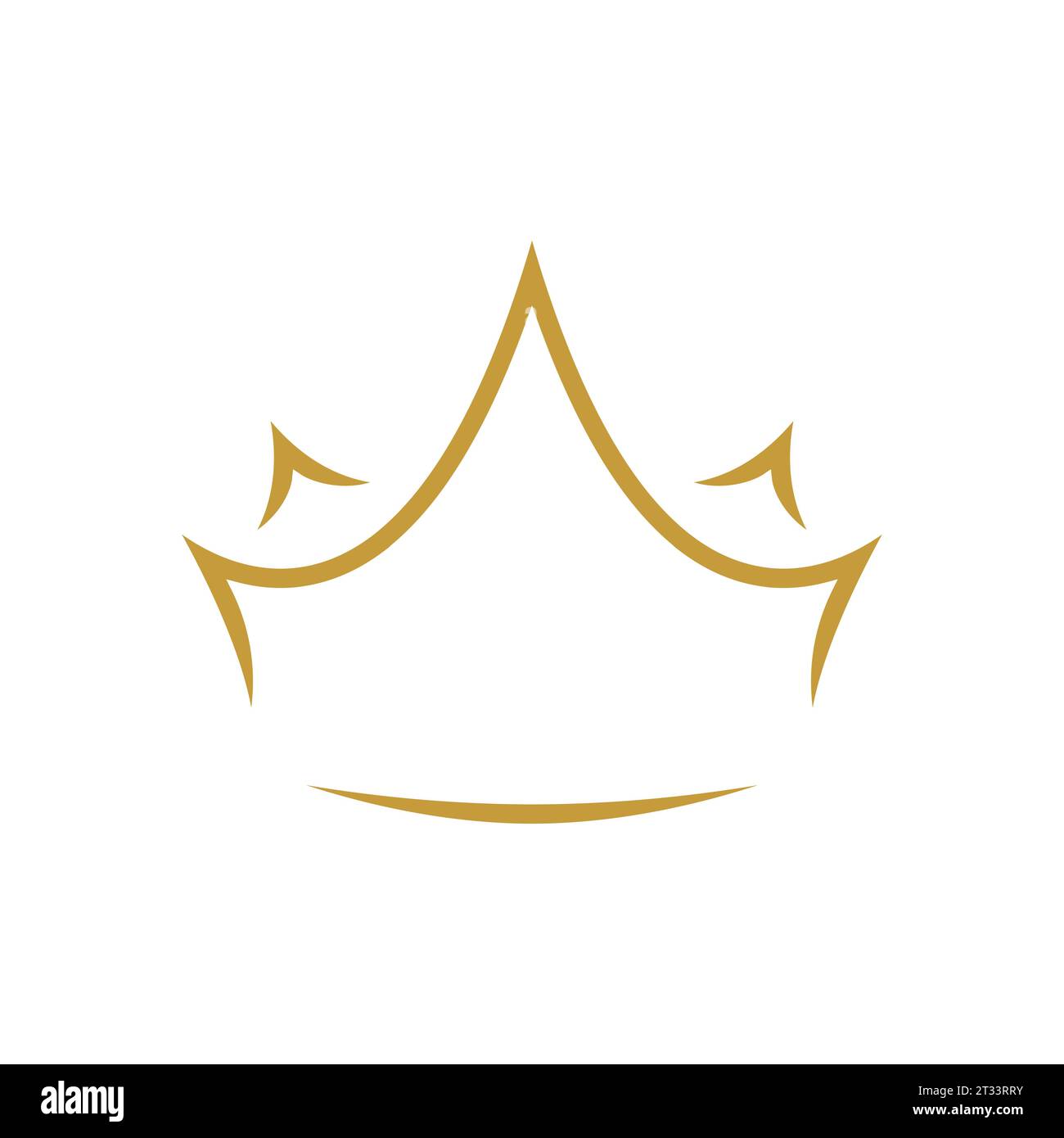 luxury elegant crown gold logo design concept isolated on white ...