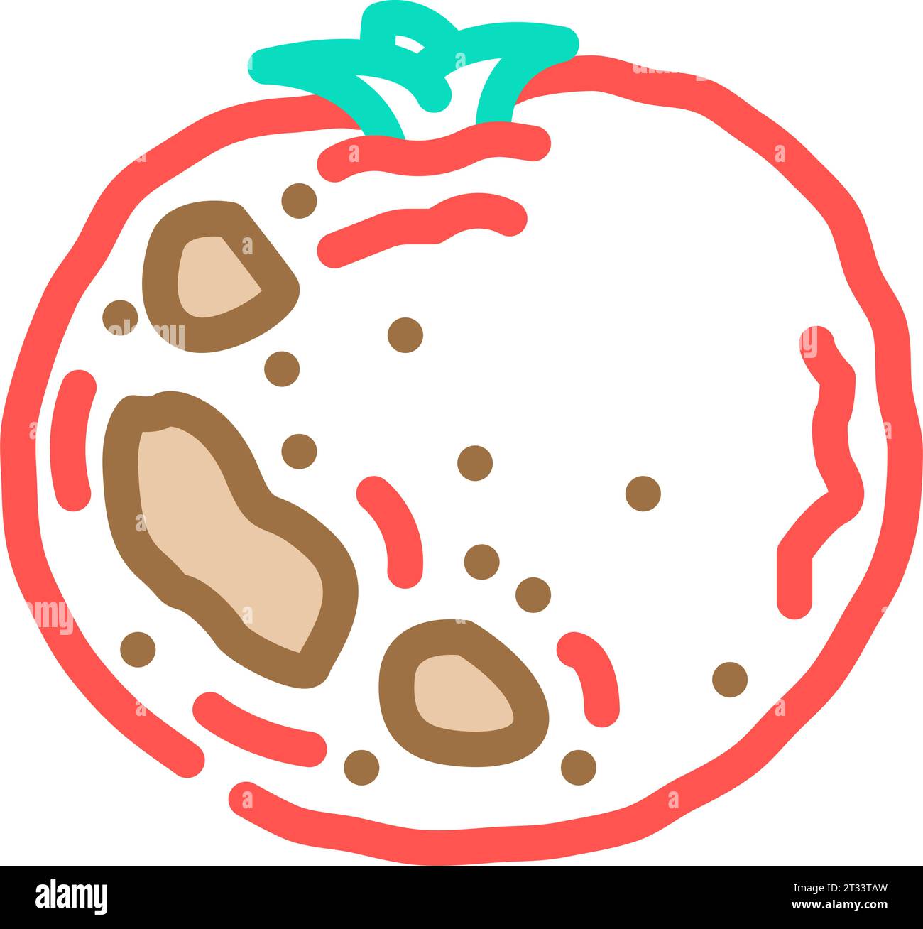 tomato rotten food color icon vector illustration Stock Vector Image & Art Alamy