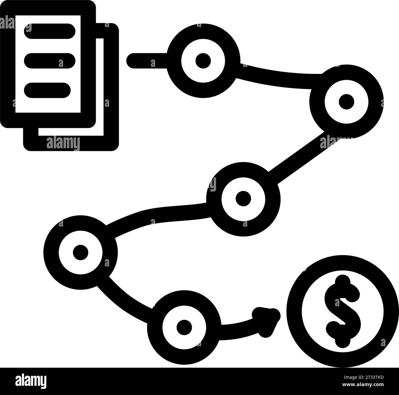 payroll processing line icon vector illustration Stock Vector Image ...