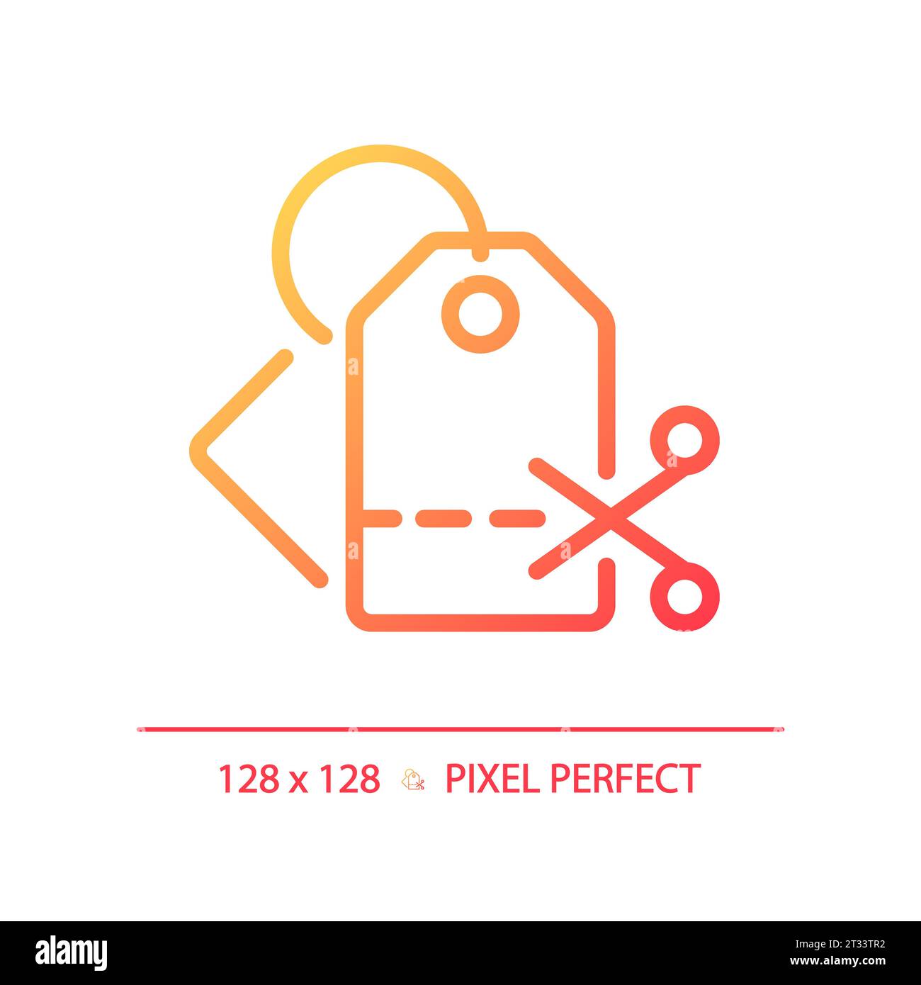 Simple thin linear gradient flat discount icon Stock Vector