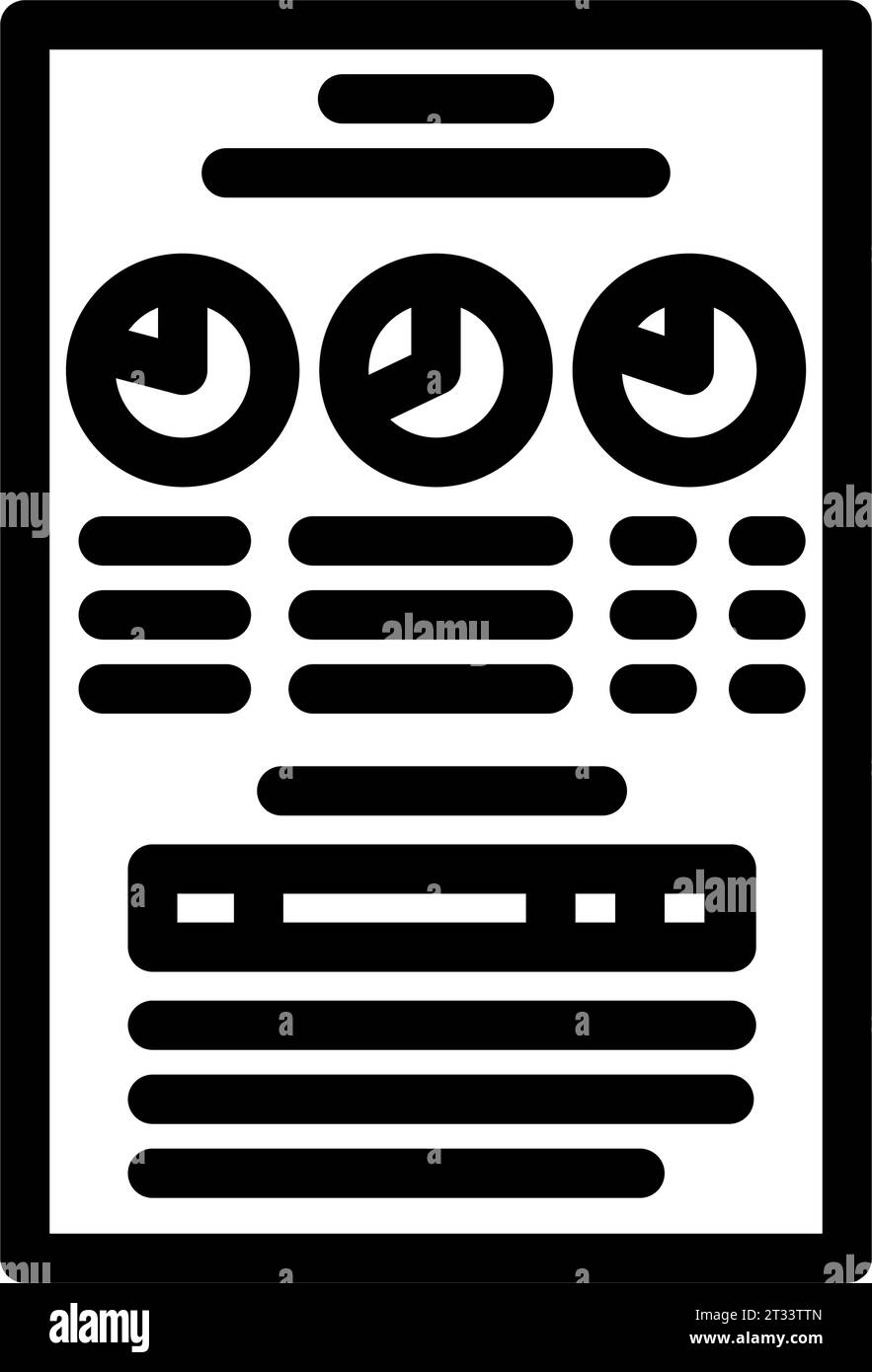 financial analysis report line icon vector illustration Stock Vector ...
