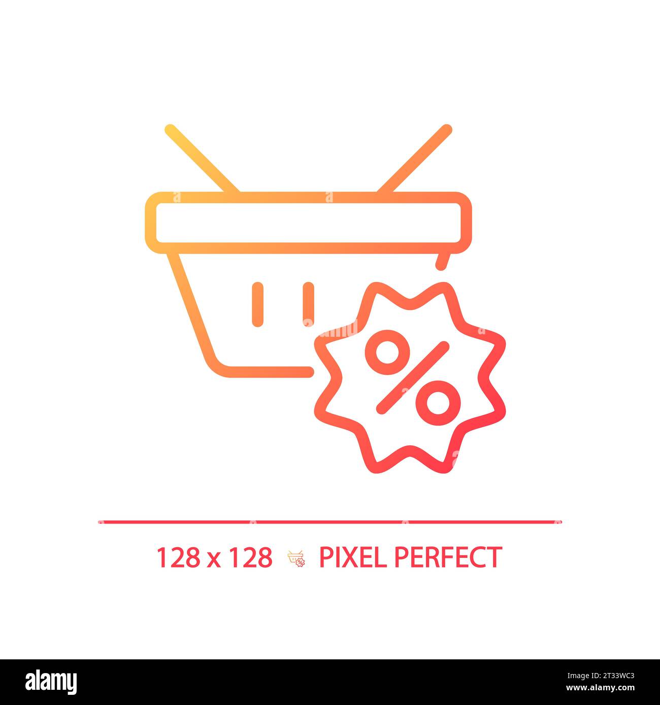Simple thin linear gradient electronics discount icon Stock Vector