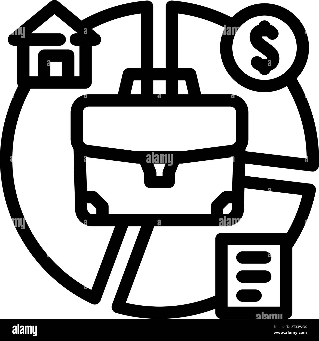 investment portfolio line icon vector illustration Stock Vector Image