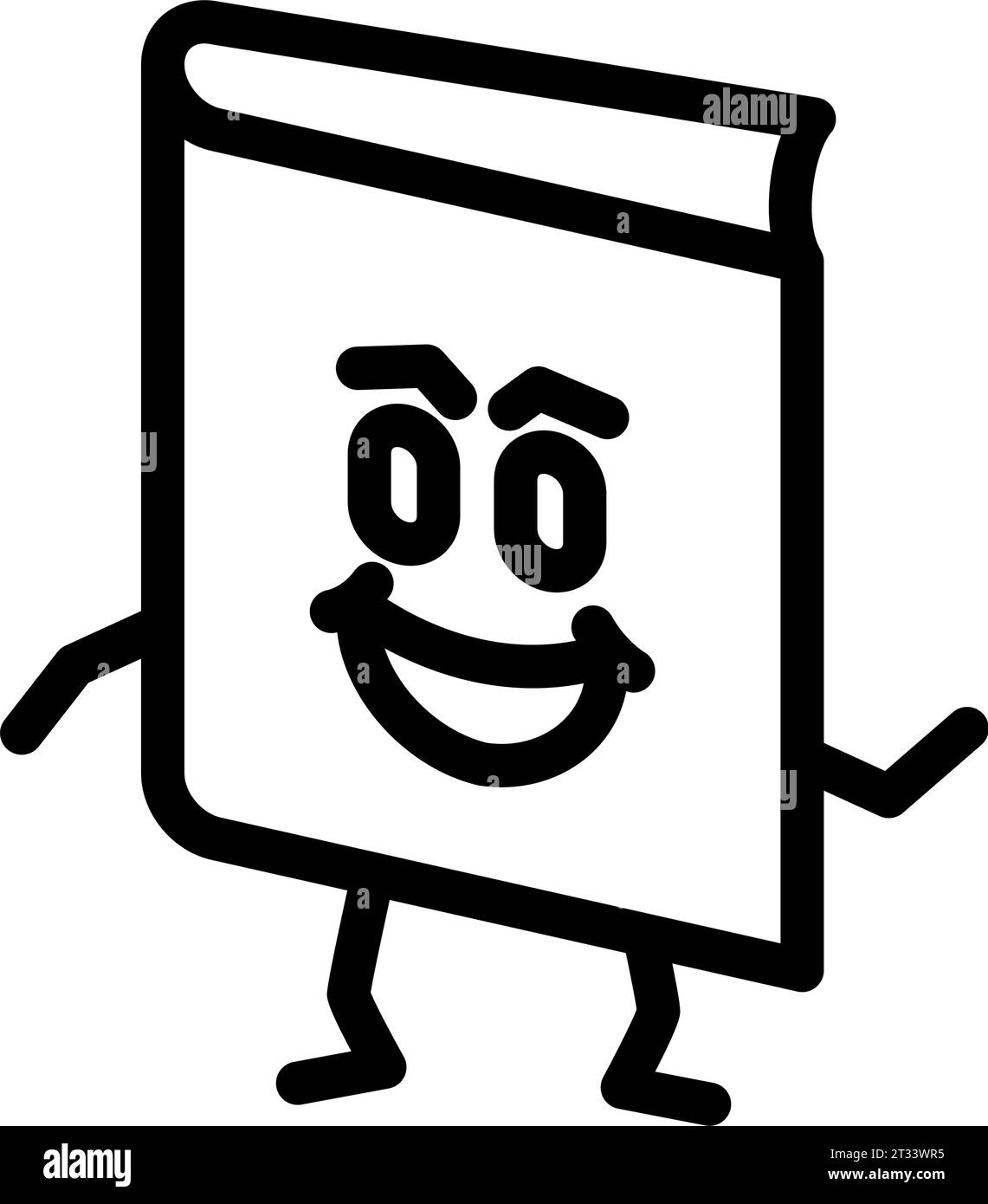 education book character line icon vector illustration Stock Vector ...