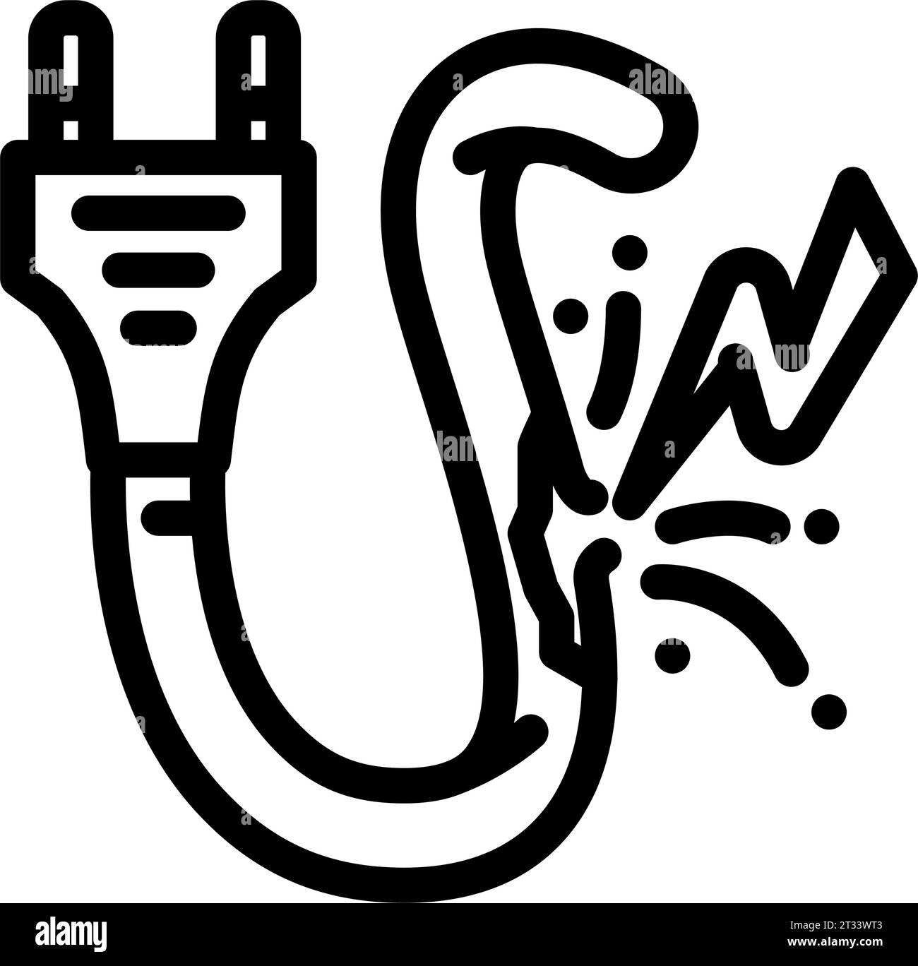 risk electricity line icon vector illustration Stock Vector Image & Art ...