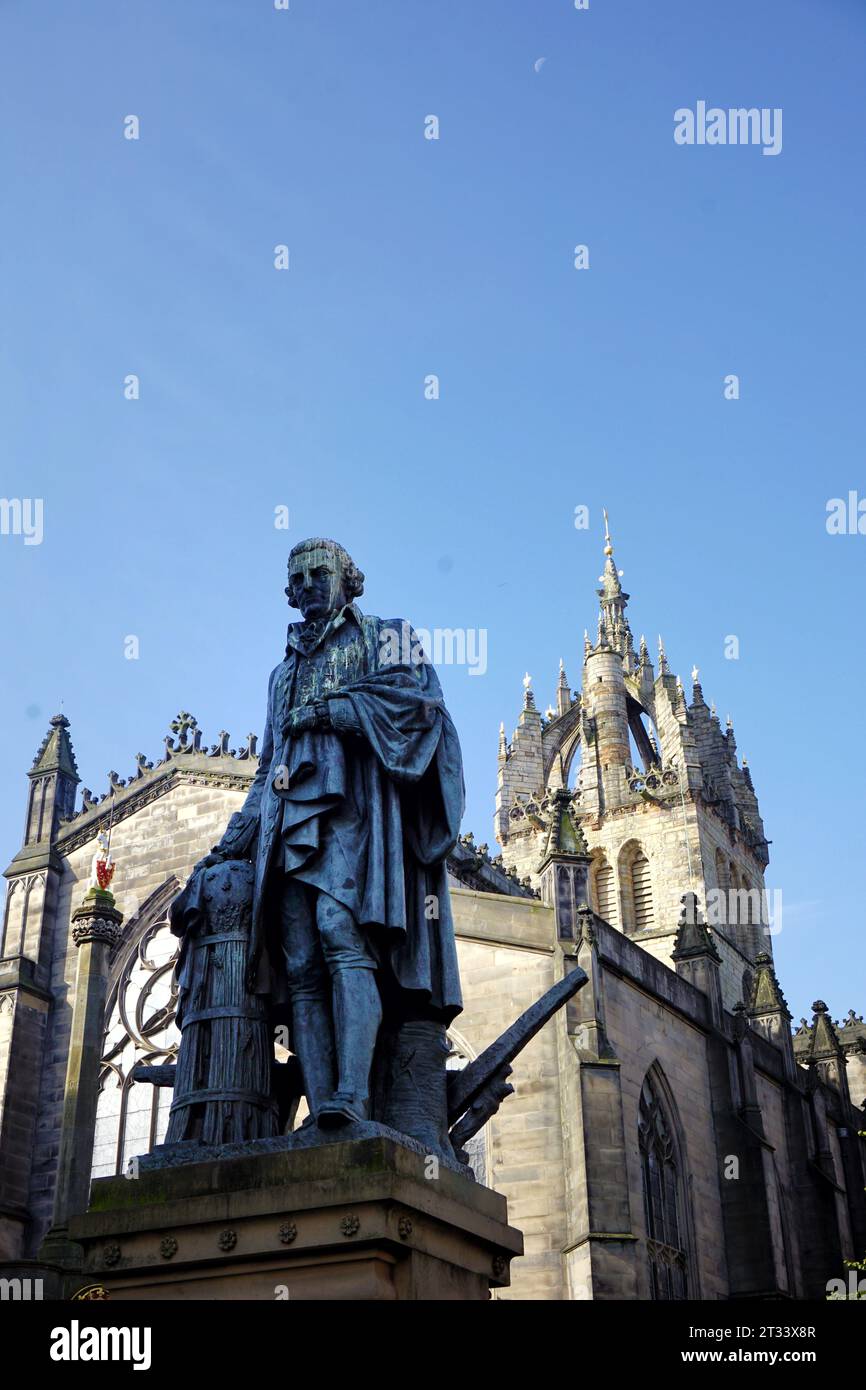 Adam Smith Statue Stock Photo