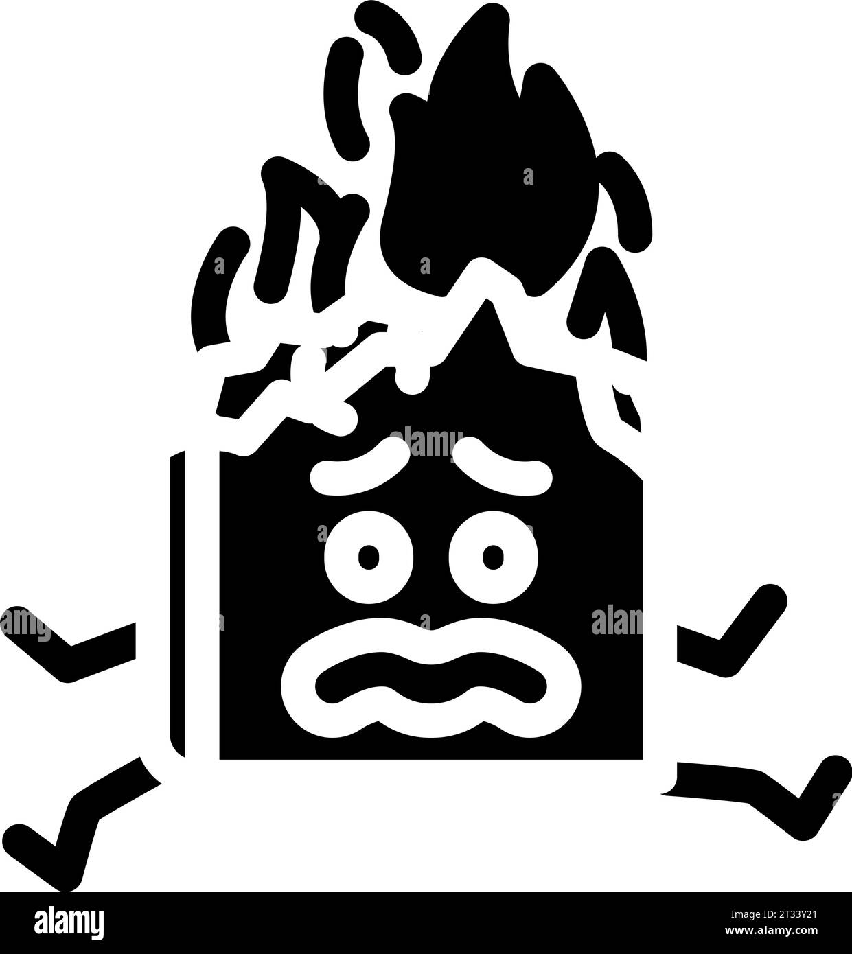 clever book character glyph icon vector illustration Stock Vector Image ...