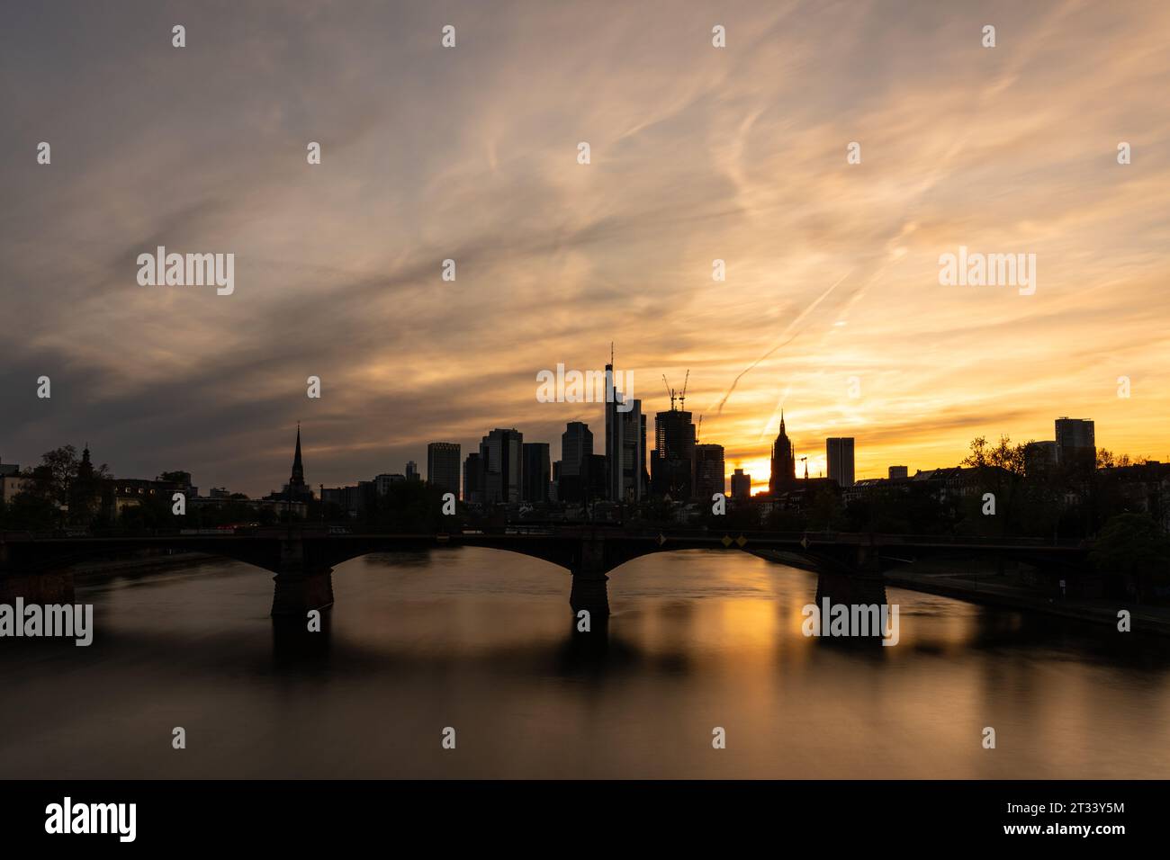 Skyline Frankfurt Stock Photo