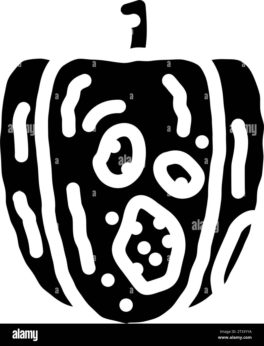 bell pepper rotten glyph icon vector illustration Stock Vector Image